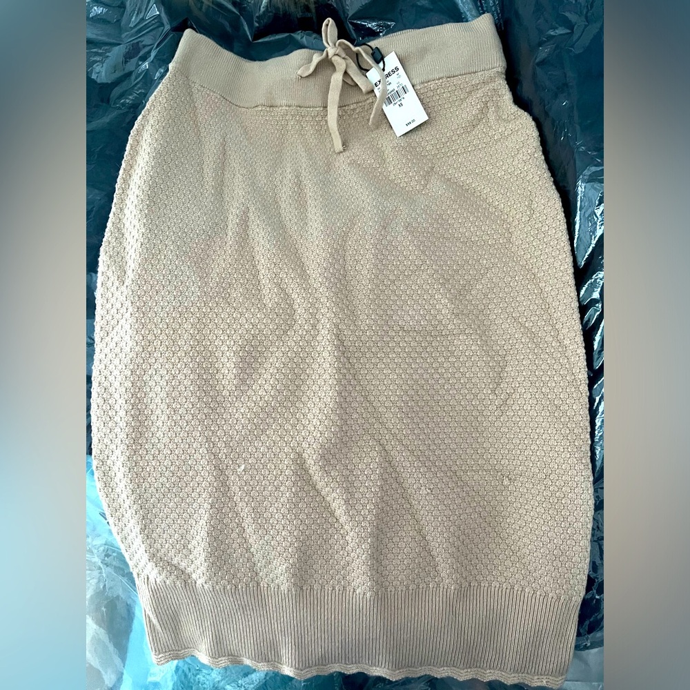NEW with Tags- Tan Midi Skirt